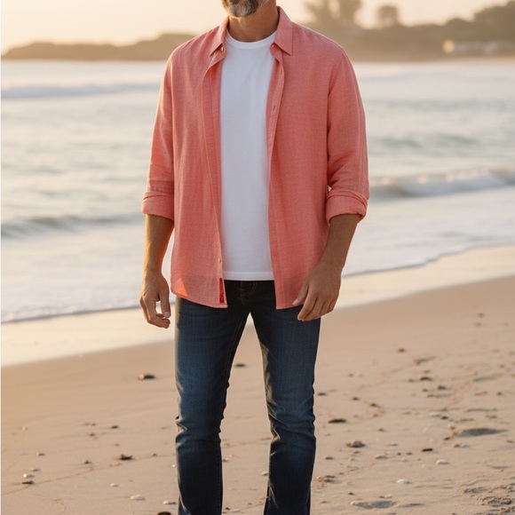 Tommy Bahama Coral Casual Button Down Shirt - Picture 2 of 2